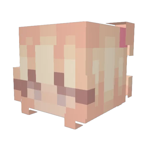 Zombielizard Minecraft avatar head, 3D render