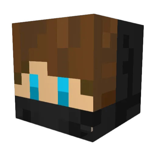 Zombiepandass Minecraft avatar head, 3D render