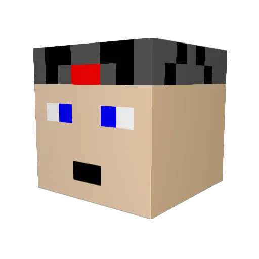 Zombiepigman7204 Minecraft avatar head, 3D render