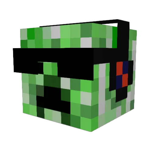 Zombiepro45 Minecraft avatar head, 3D render