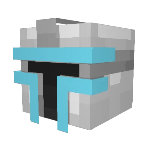 Zombiespoof Minecraft avatar head, 3D render