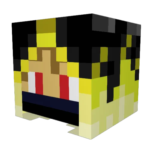 Zombiewalrus Minecraft avatar head, 3D render