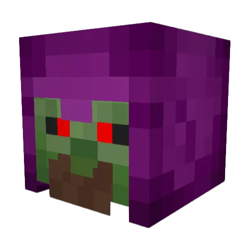Zombified_TRav Minecraft avatar head, 3D render