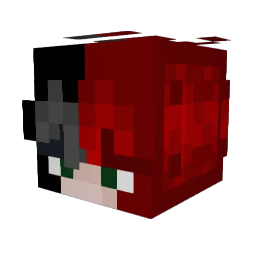 ZombiiKatt Minecraft avatar head, 3D render