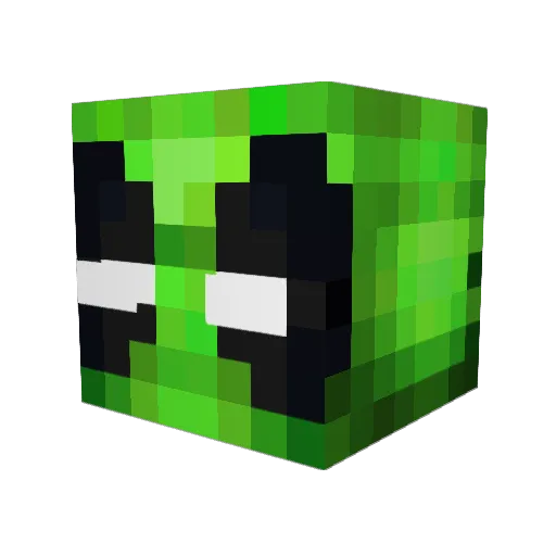 ZombingOut Minecraft avatar head, 3D render