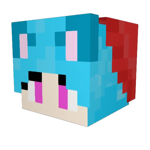 Zombiss Minecraft avatar head, 3D render