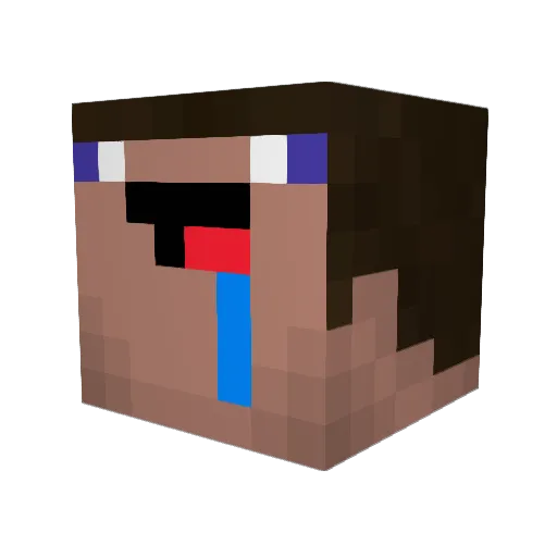 ZomboBrine Minecraft avatar head, 3D render
