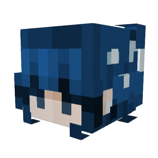 ZomboKD Minecraft avatar head, 3D render