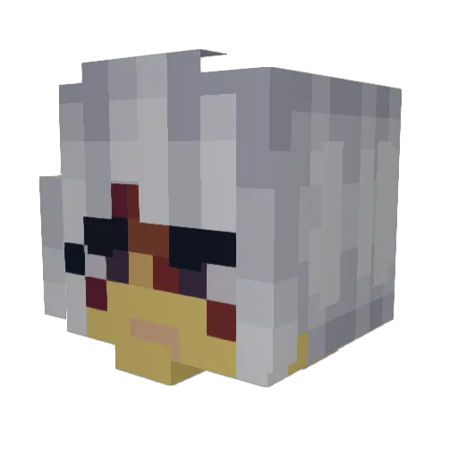 Zombonio Minecraft avatar head, 3D render