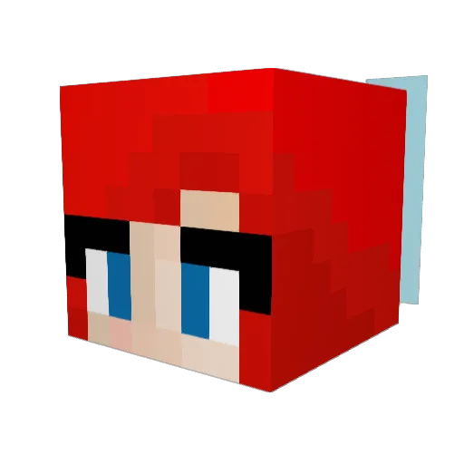 Zombunni Minecraft avatar head, 3D render