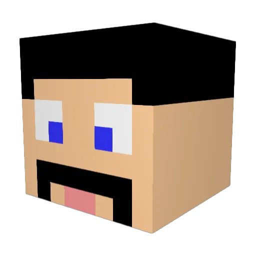 Zomby_King Minecraft avatar head, 3D render