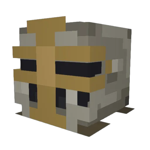 Zomelock Minecraft avatar head, 3D render