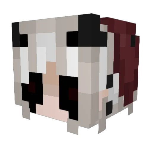 Zomenomie Minecraft avatar head, 3D render