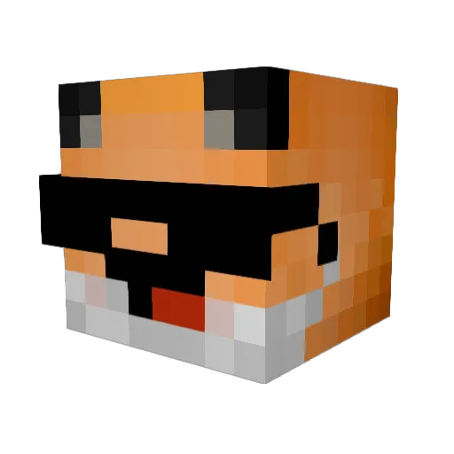 Zommb Minecraft avatar head, 3D render