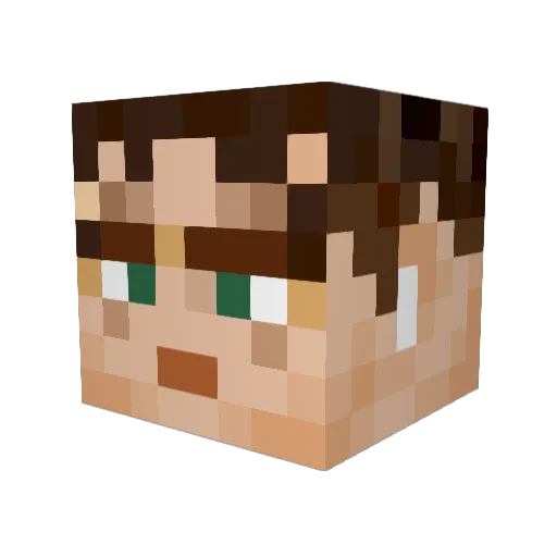 Zompie07 Minecraft avatar head, 3D render