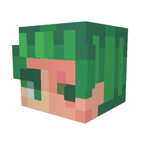 Zon2020 Minecraft avatar head, 3D render