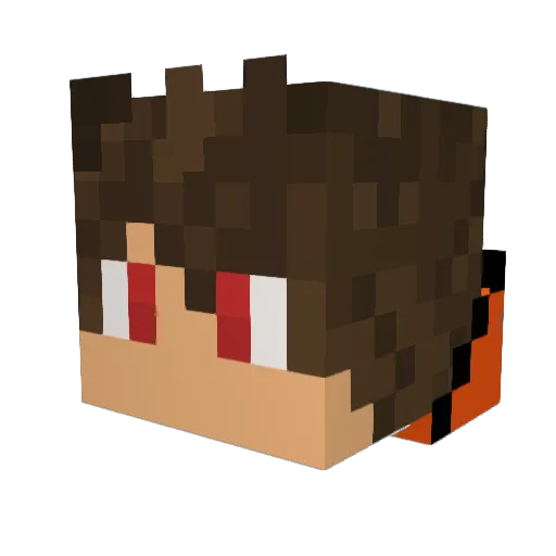 ZonbieGamer Minecraft avatar head, 3D render