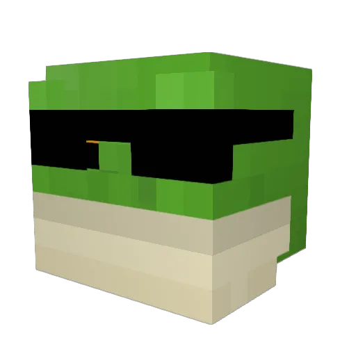 Zondor Minecraft avatar head, 3D render