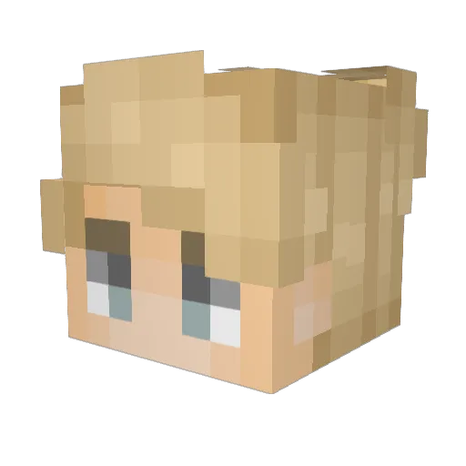 ZoneLG Minecraft avatar head, 3D render
