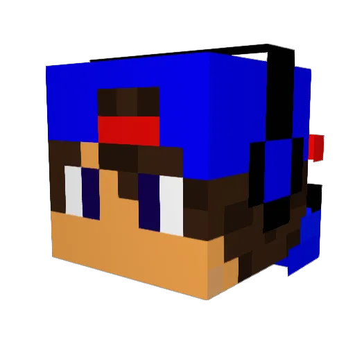 ZoneOficial Minecraft avatar head, 3D render