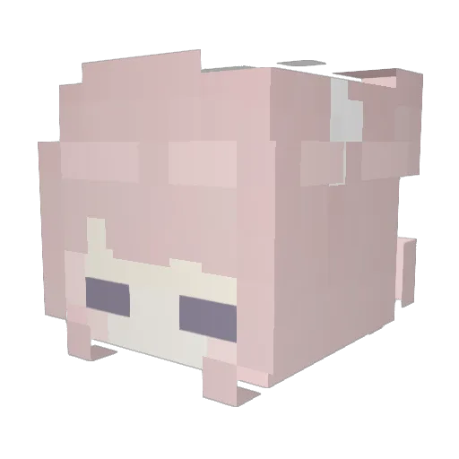 Zone_UwU Minecraft avatar head, 3D render