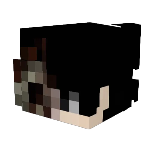 Zonetf Minecraft avatar head, 3D render