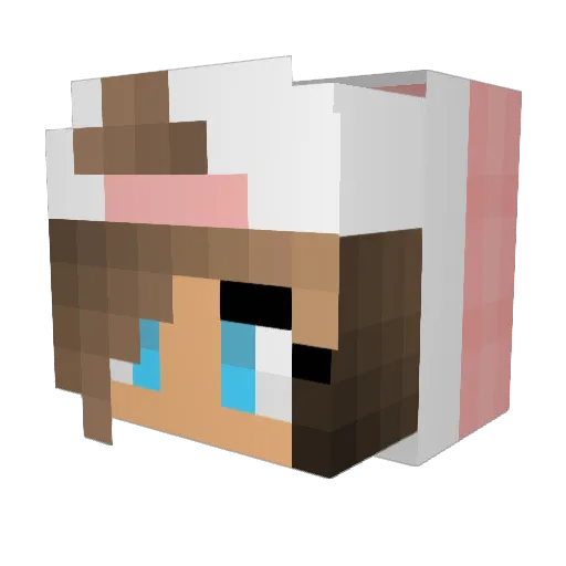 ZoneyBoy Minecraft avatar head, 3D render