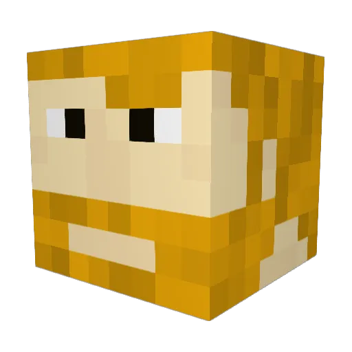 ZoniaXe Minecraft avatar head, 3D render