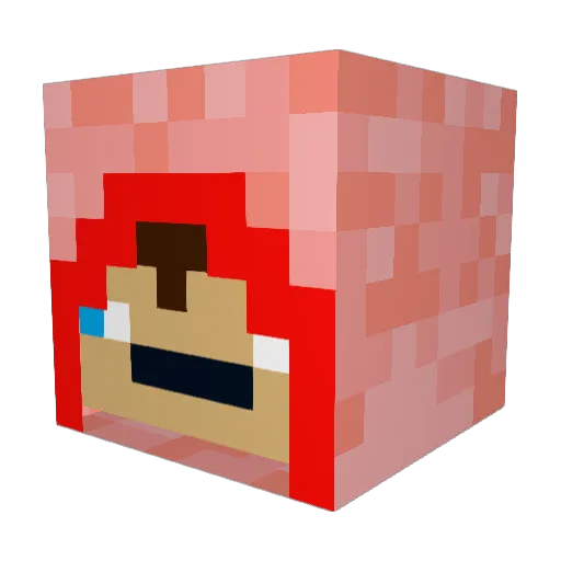 ZonieLoL Minecraft avatar head, 3D render