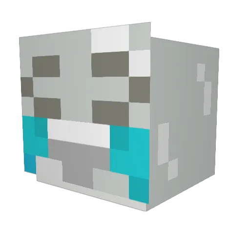Zonkfridge Minecraft avatar head, 3D render