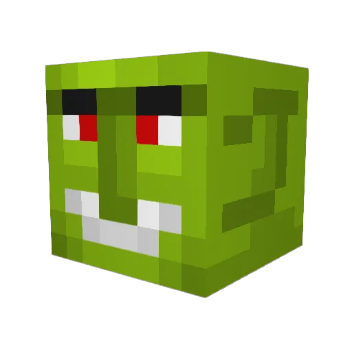 Zonoaa Minecraft avatar head, 3D render