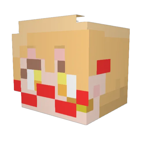Zonoi_Banokiran Minecraft avatar head, 3D render