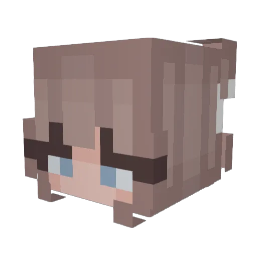 ZooZooLydia Minecraft avatar head, 3D render