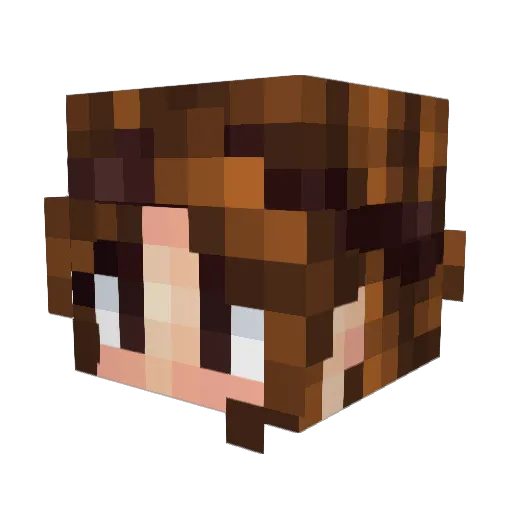 Zoobing2 Minecraft avatar head, 3D render