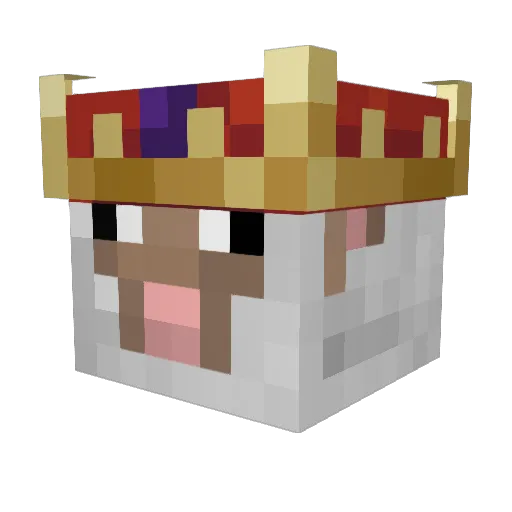 Zooden Minecraft avatar head, 3D render
