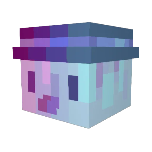 Zoofyy Minecraft avatar head, 3D render