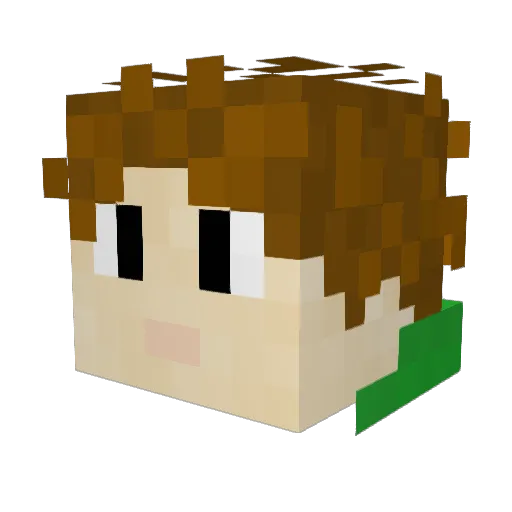 ZookBomb Minecraft avatar head, 3D render