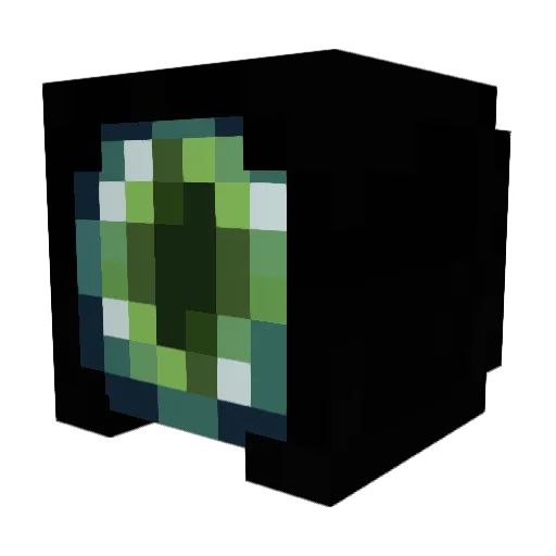 Zookaroonie Minecraft avatar head, 3D render