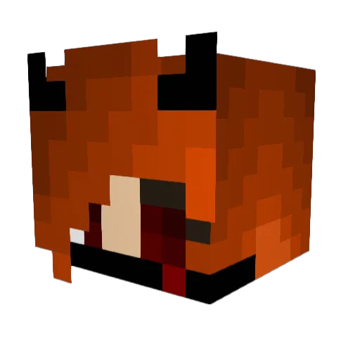 Zookient Minecraft avatar head, 3D render