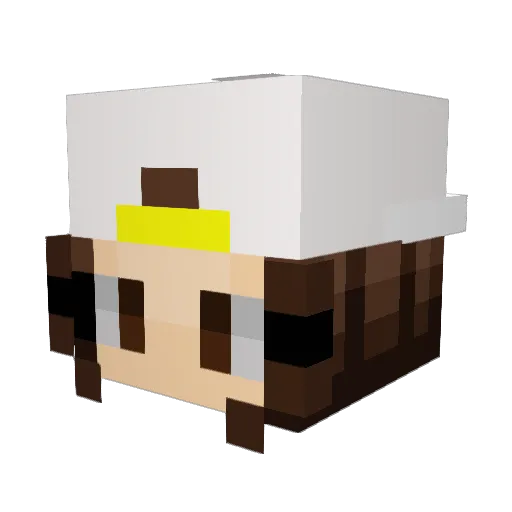 Zookiessssssss Minecraft avatar head, 3D render