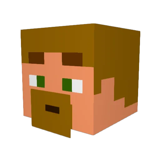 Zoolon Minecraft avatar head, 3D render