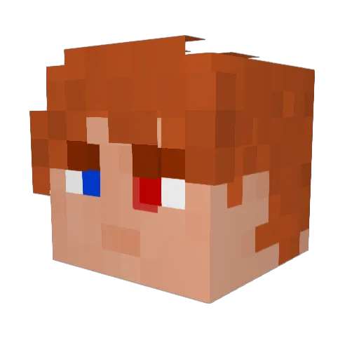 ZoomJus7 Minecraft avatar head, 3D render