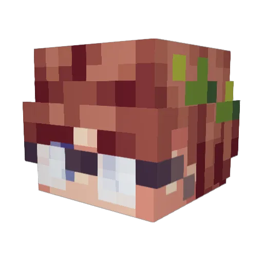 ZoomKabym Minecraft avatar head, 3D render
