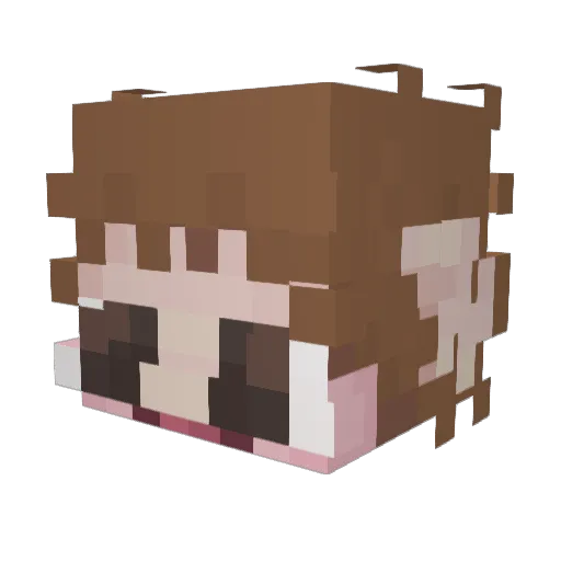 ZoomKitKat Minecraft avatar head, 3D render