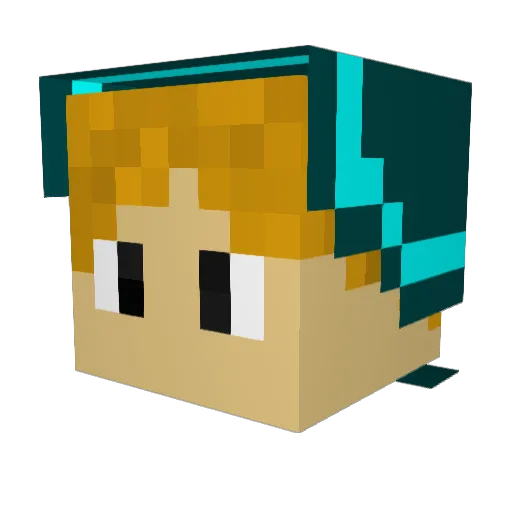 ZoomPlayss Minecraft avatar head, 3D render