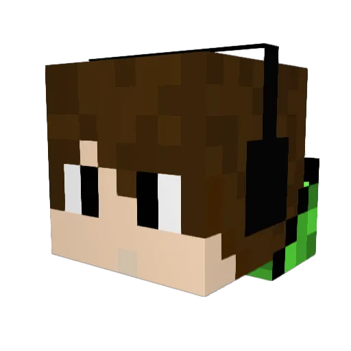 ZoomShot Minecraft avatar head, 3D render