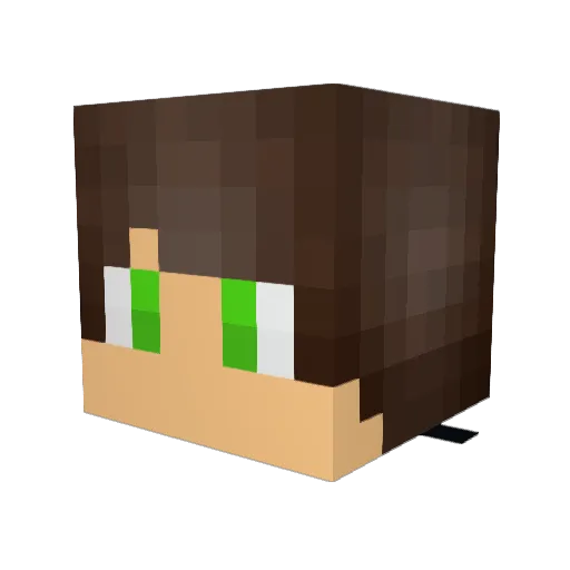 Zoomed_Shooter Minecraft avatar head, 3D render