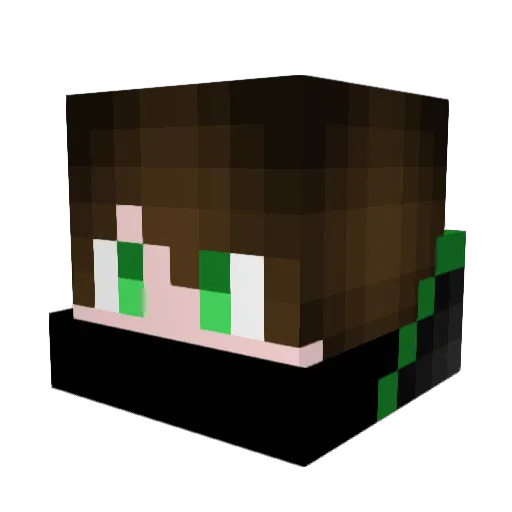 Zoomer777 Minecraft avatar head, 3D render