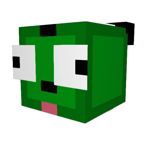 Zoompla Minecraft avatar head, 3D render