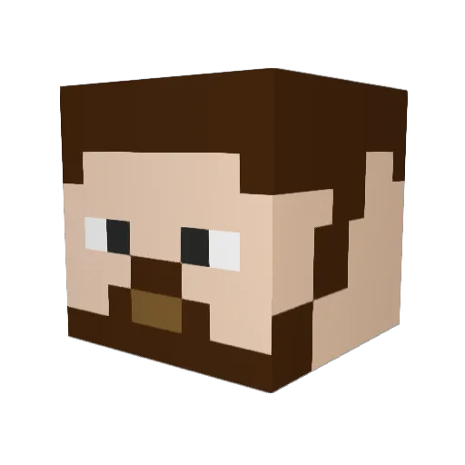 ZoomyZulu Minecraft avatar head, 3D render